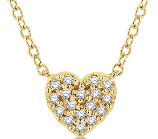 10kt yellow gold Diamond Heart Pendant