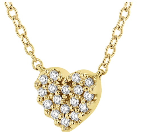 10kt yellow gold Diamond Heart Pendant