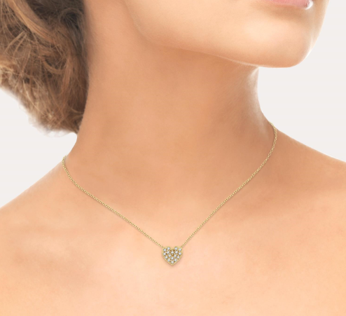 10kt yellow gold Diamond Heart Pendant