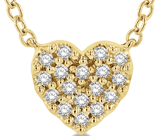 10kt yellow gold Diamond Heart Pendant