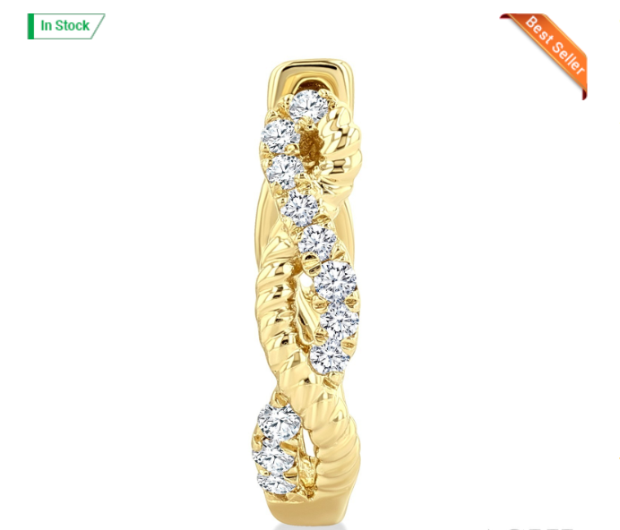 10kt yellow gold diamond fashion earrings 