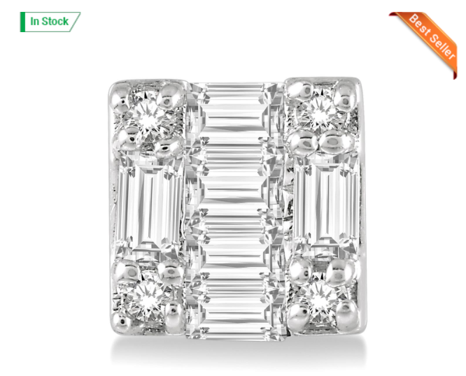 10kt white gold diamond fashion earrings 