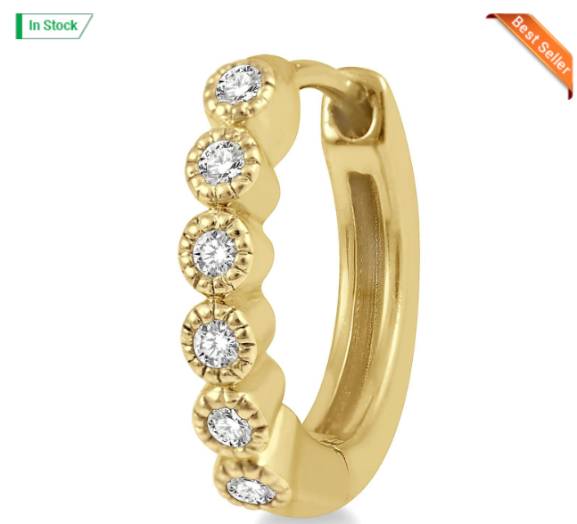 10 kt yellow gold diamond earrings