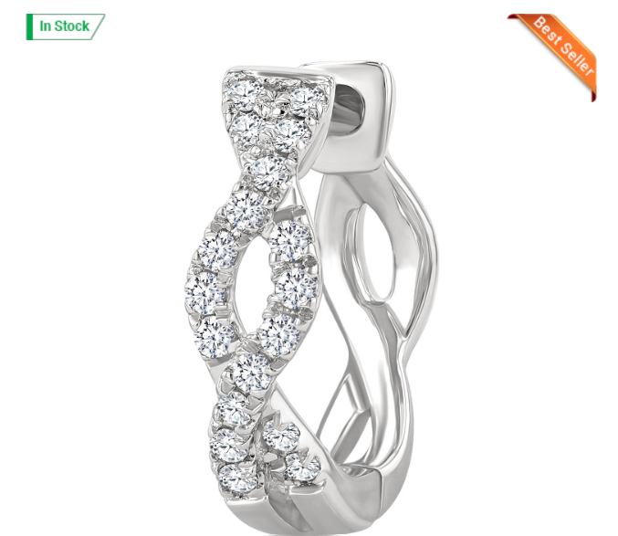 10kt white gold diamond fashion earrings 