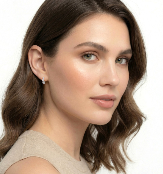 10kt white gold diamond fashion earrings 