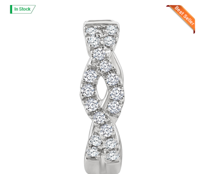 10kt white gold diamond fashion earrings 