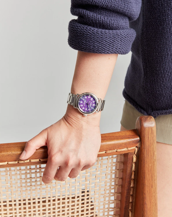 THE SHINOLA RUNWELL 36MM SILICON PURPLE