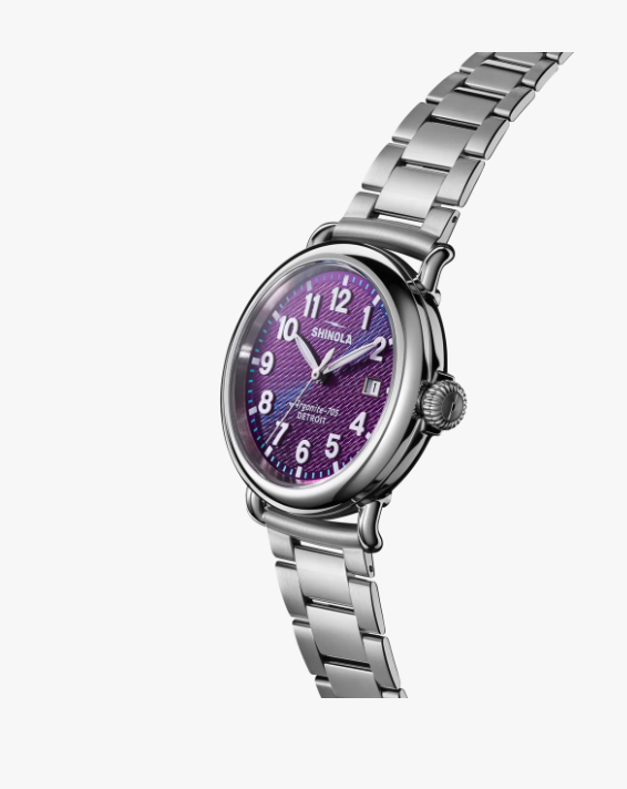THE SHINOLA RUNWELL 36MM SILICON PURPLE