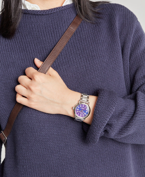 THE SHINOLA RUNWELL 36MM SILICON PURPLE