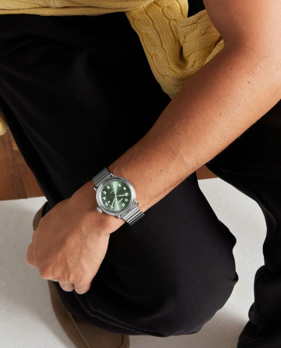 The Shinola Detrola 41mm with a Green Sunray dial