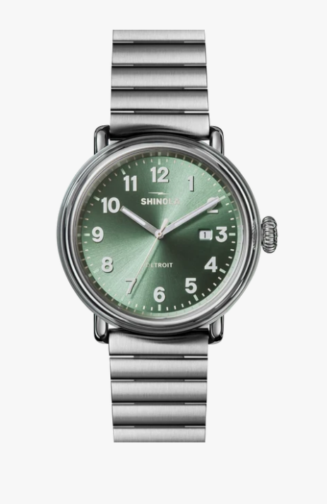 The Shinola Detrola 41mm with a Green Sunray dial