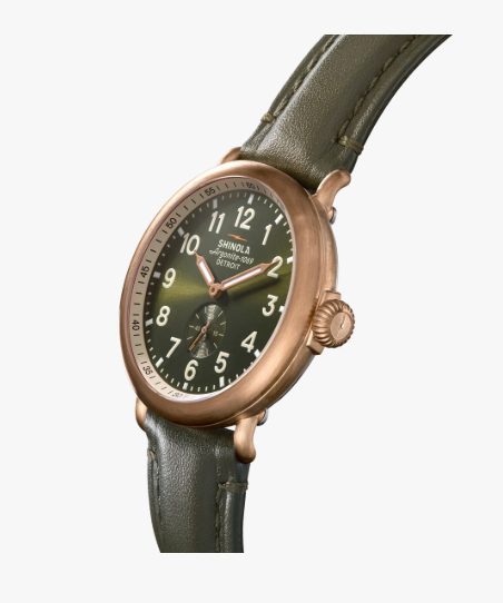 SHINOLA BRONZE RUNWELL WATCH 