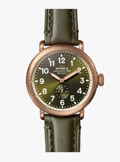 SHINOLA BRONZE RUNWELL WATCH 