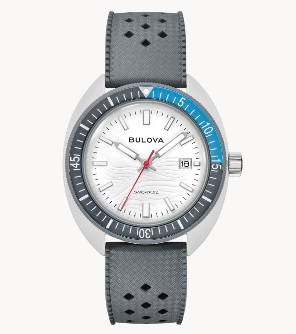 Continuing Bulova’s tradition of innovation and fine craftsmanship, our new Snorkel collection blends vintage-inspired design with a fresh, modern twist