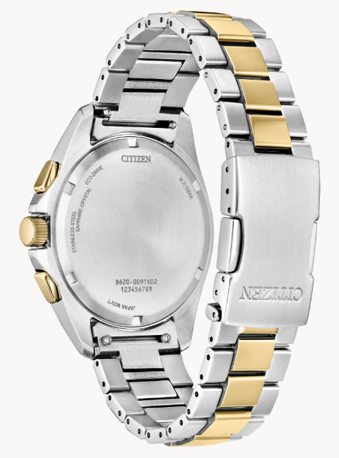 Make a distinctive style statement that's ready for action with this new Sport Luxury chronograph