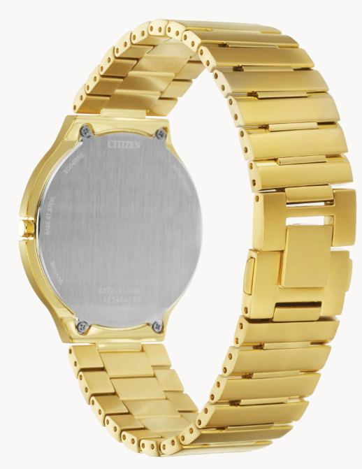 The newest member of the Citizen Stiletto collection, this unisex watch features a unique asymmetrical case design for a bold, modern style that can’t be missed.