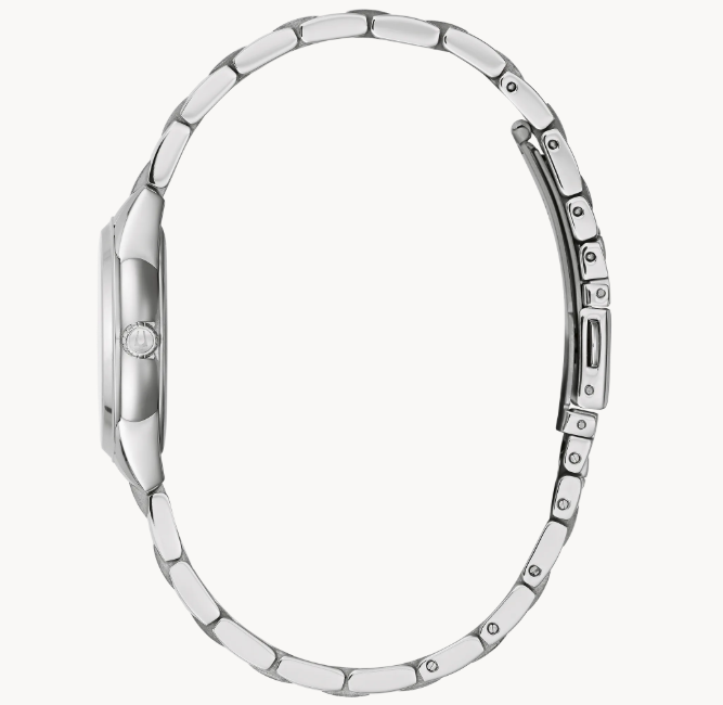 Bulova Pink | Ladies Watch | Silver-Tone Stainless Steel | Pink Sunray Dial | Stainless Steel Bracelet | 96P249 - Brownee Jewelers