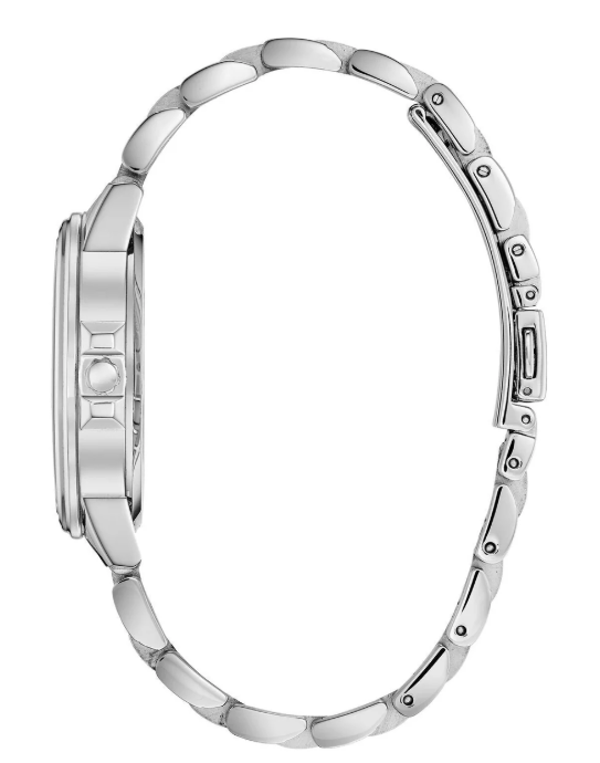 Show off your fashionable side wearing a statement timepiece adorned with bright Swarovski crystals.