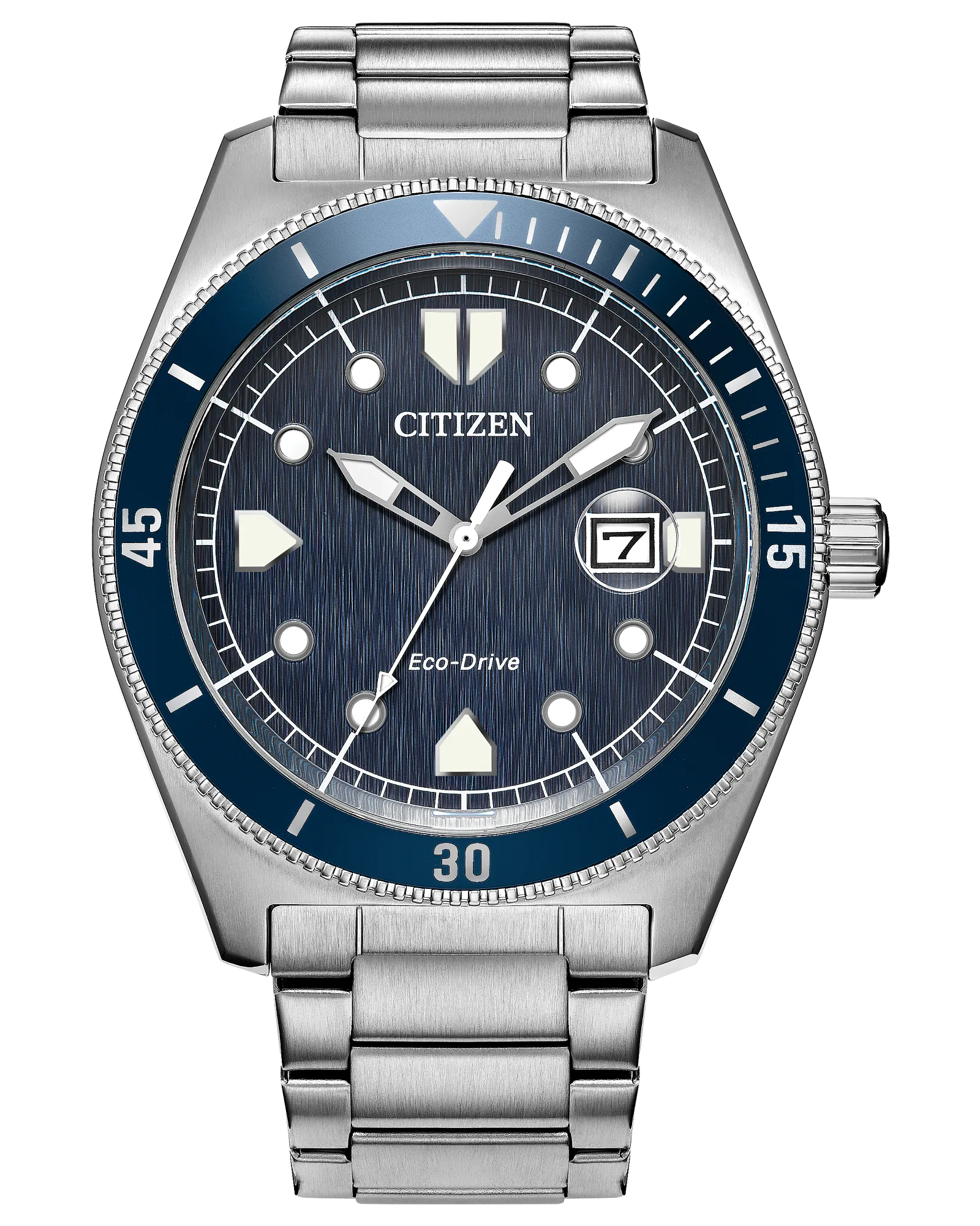 Terra Force | Citizen Eco-Drive Men’s Watch | Stainless Steel | Blue Dial | WR100 | Sport Diver Style