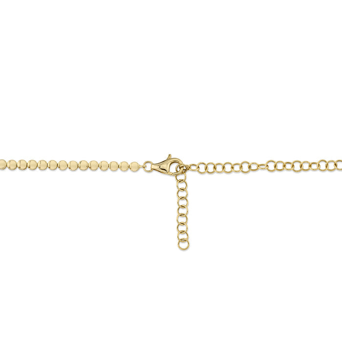 3.53 TOTAL CARAT WEIGHT DIAMOND BEZEL TENNIS NECKLACE IN 14K YELLOW GOLD