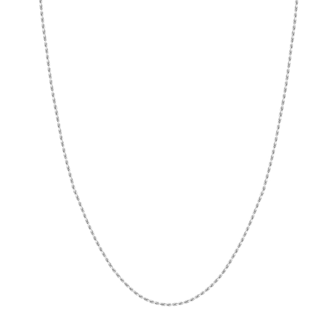 18" 1.56MM DIAMOND-CUT ROPE CHAIN NECKLACE | 10K WHITE GOLD | TM001586-10B - Brownlee Jewelers