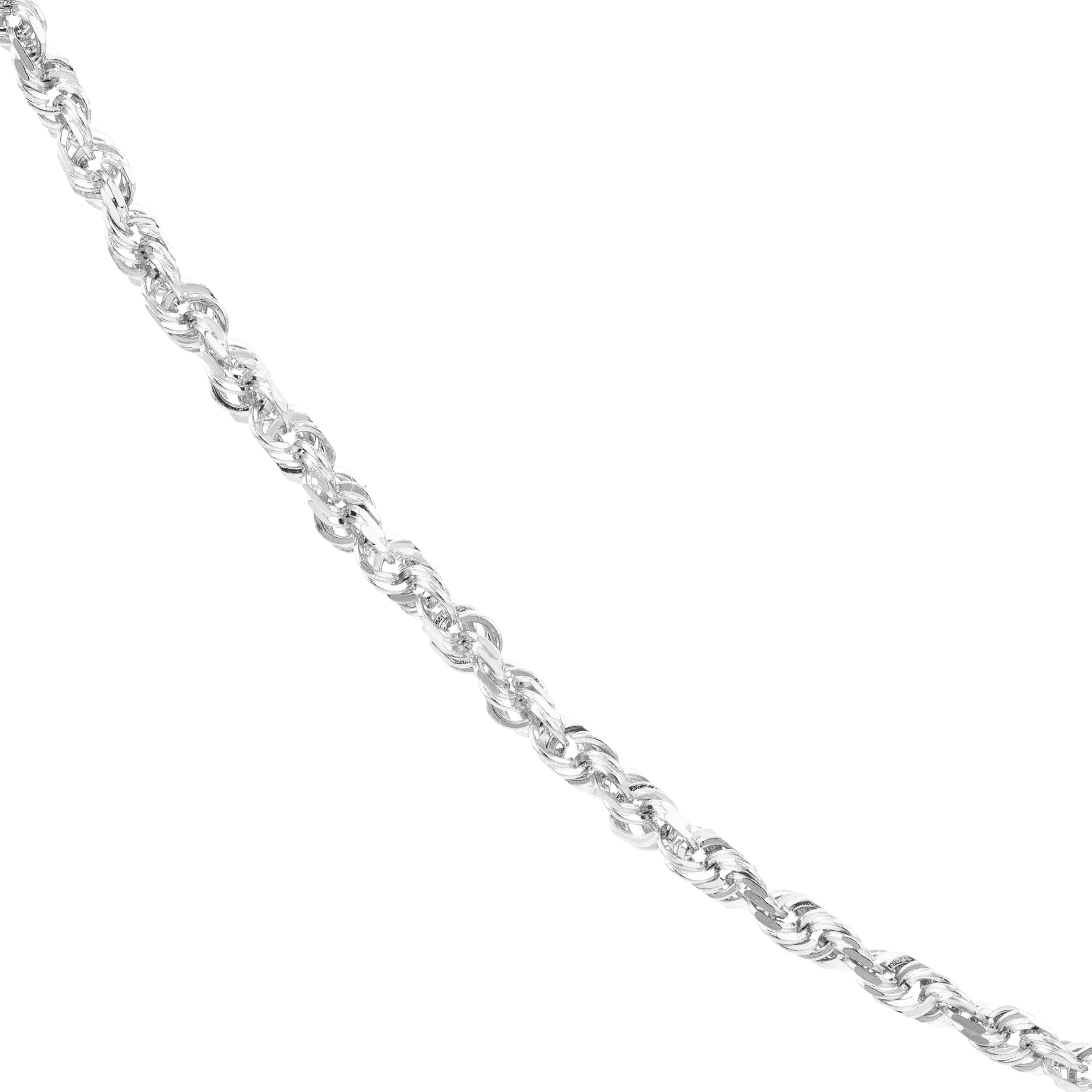16" 1.56MM DIAMOND-CUT ROPE CHAIN NECKLACE | 10K WHITE GOLD | TM001586-10B - Brownlee Jewelers