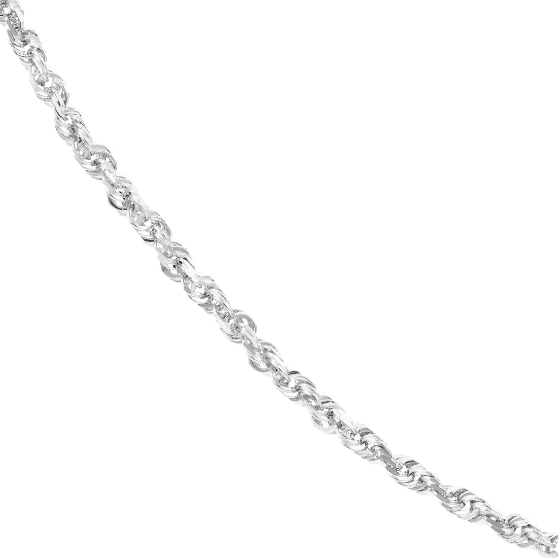 16" 1.56MM DIAMOND-CUT ROPE CHAIN NECKLACE | 10K WHITE GOLD | TM001586-10B - Brownlee Jewelers
