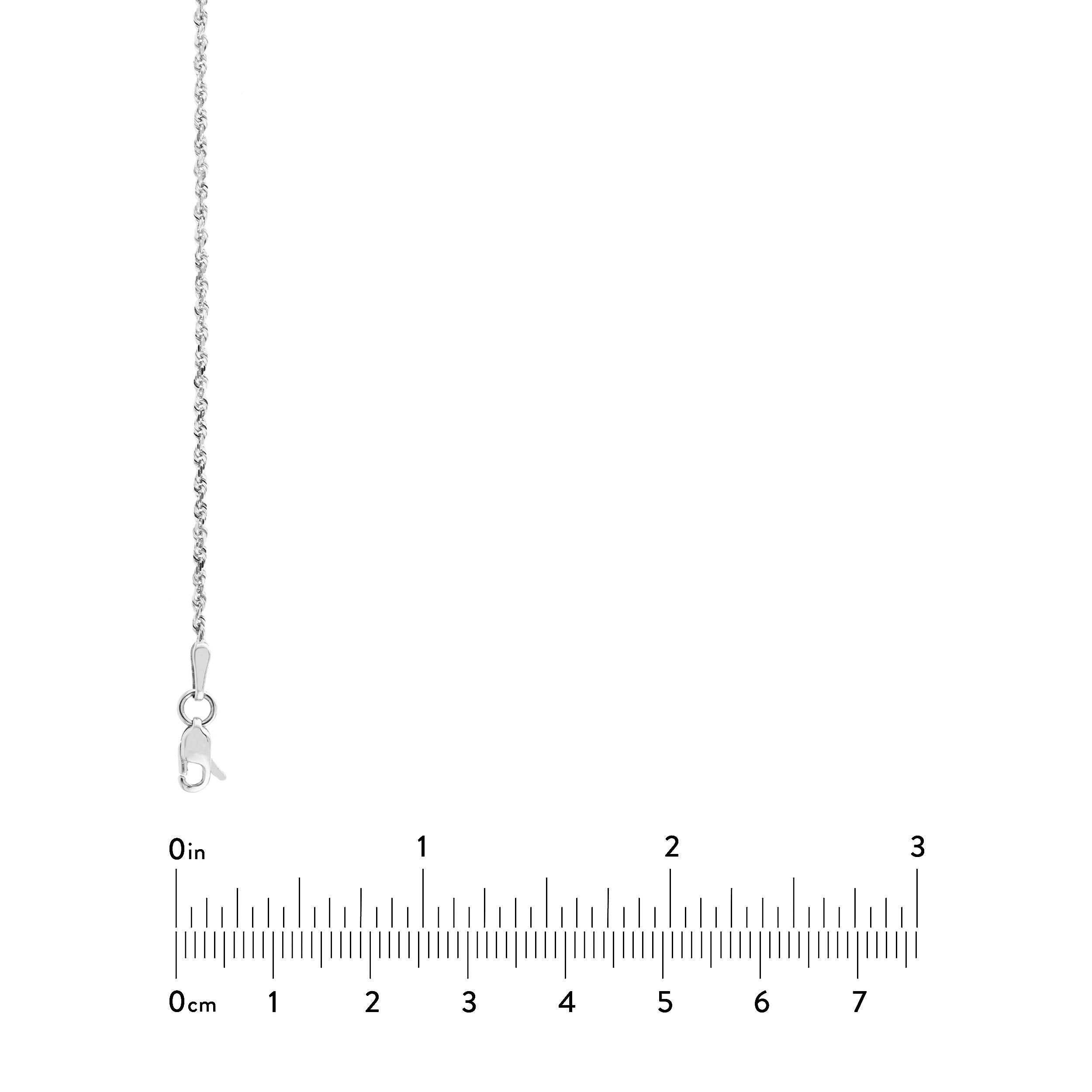 16" 1.56MM DIAMOND-CUT ROPE CHAIN NECKLACE | 10K WHITE GOLD | TM001586-10B - Brownlee Jewelers