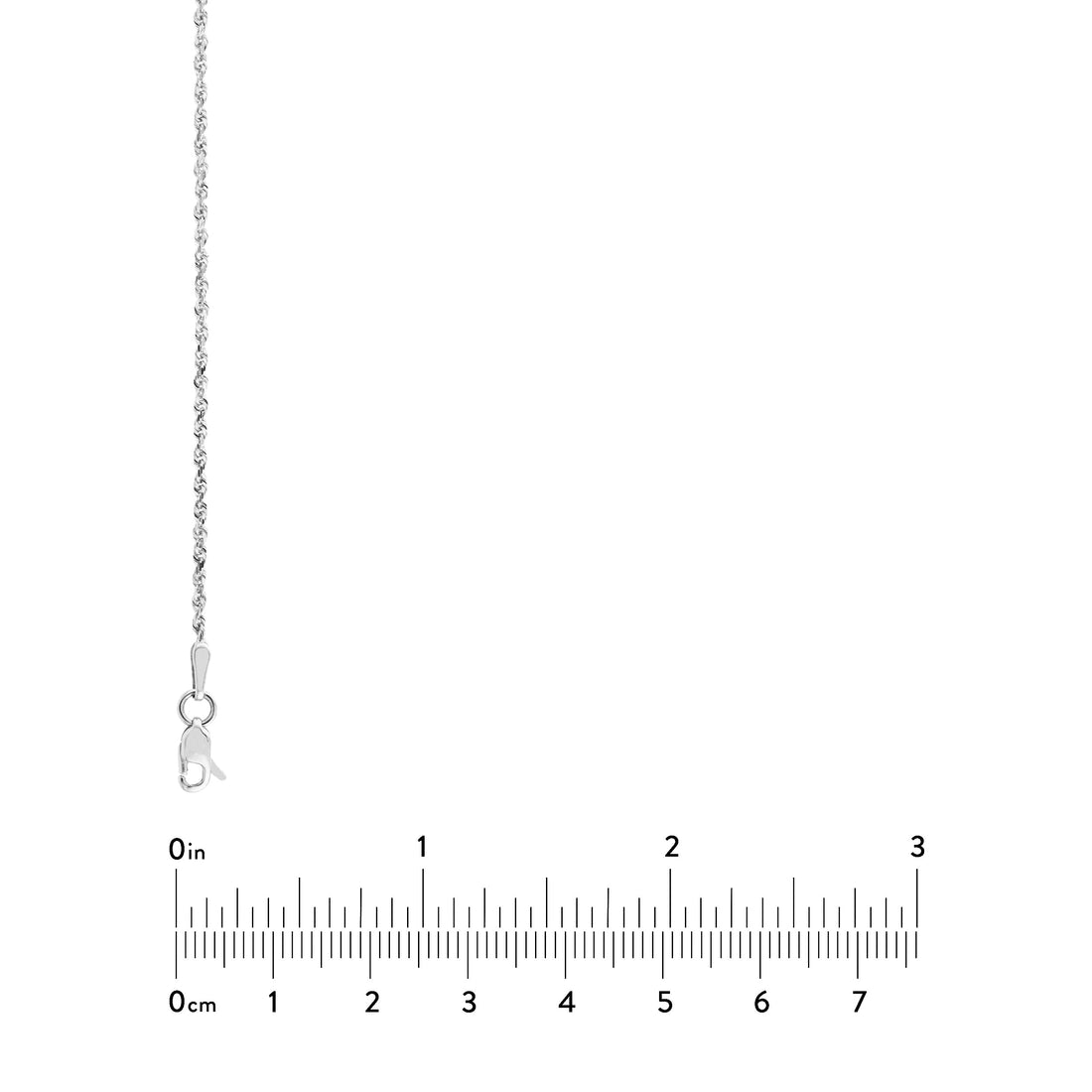 18" 1.56MM DIAMOND-CUT ROPE CHAIN NECKLACE | 10K WHITE GOLD | TM001586-10B - Brownlee Jewelers