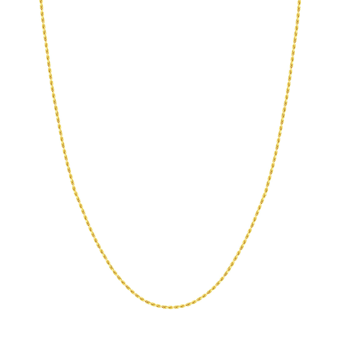 16" 1.56MM DIAMOND-CUT ROPE CHAIN NECKLACE | 10K YELLOW GOLD | TM001586-10Y - Brownlee Jewelers