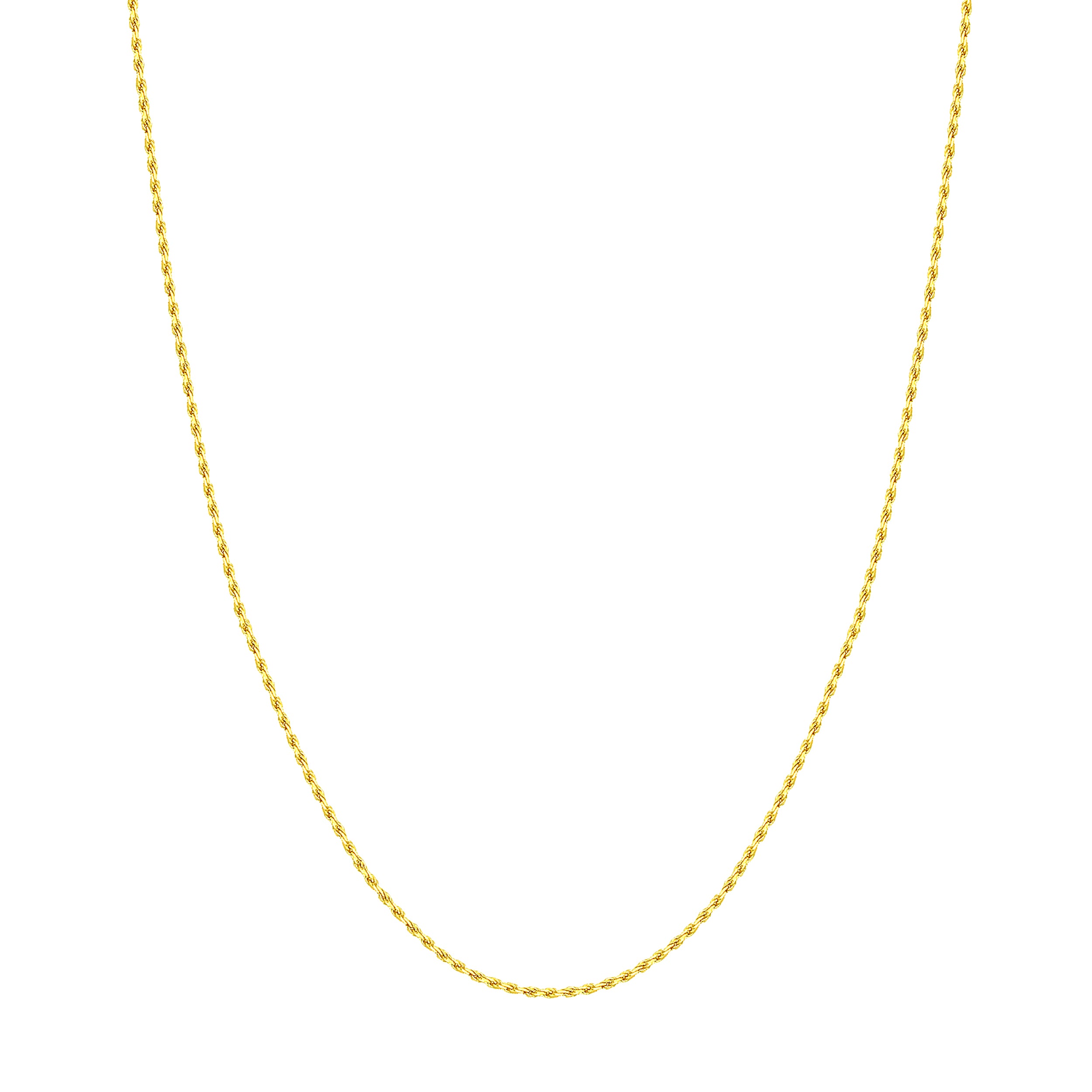 18" 1.56MM DIAMOND-CUT ROPE CHAIN NECKLACE | 10K YELLOW GOLD | TM001586-10Y - Brownlee Jewelers