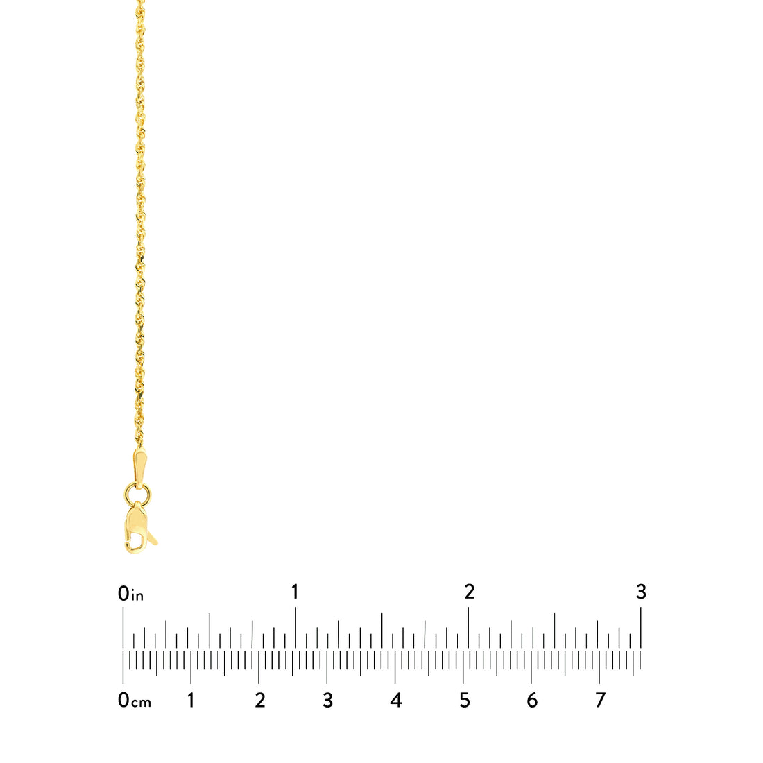 20" 1.56MM DIAMOND-CUT ROPE CHAIN NECKLACE | 10K YELLOW GOLD | TM001586-10Y - Brownlee Jewelers
