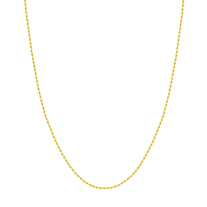 20" 1.56MM DIAMOND-CUT ROPE CHAIN NECKLACE | 10K YELLOW GOLD | TM001586-10Y - Brownlee Jewelers