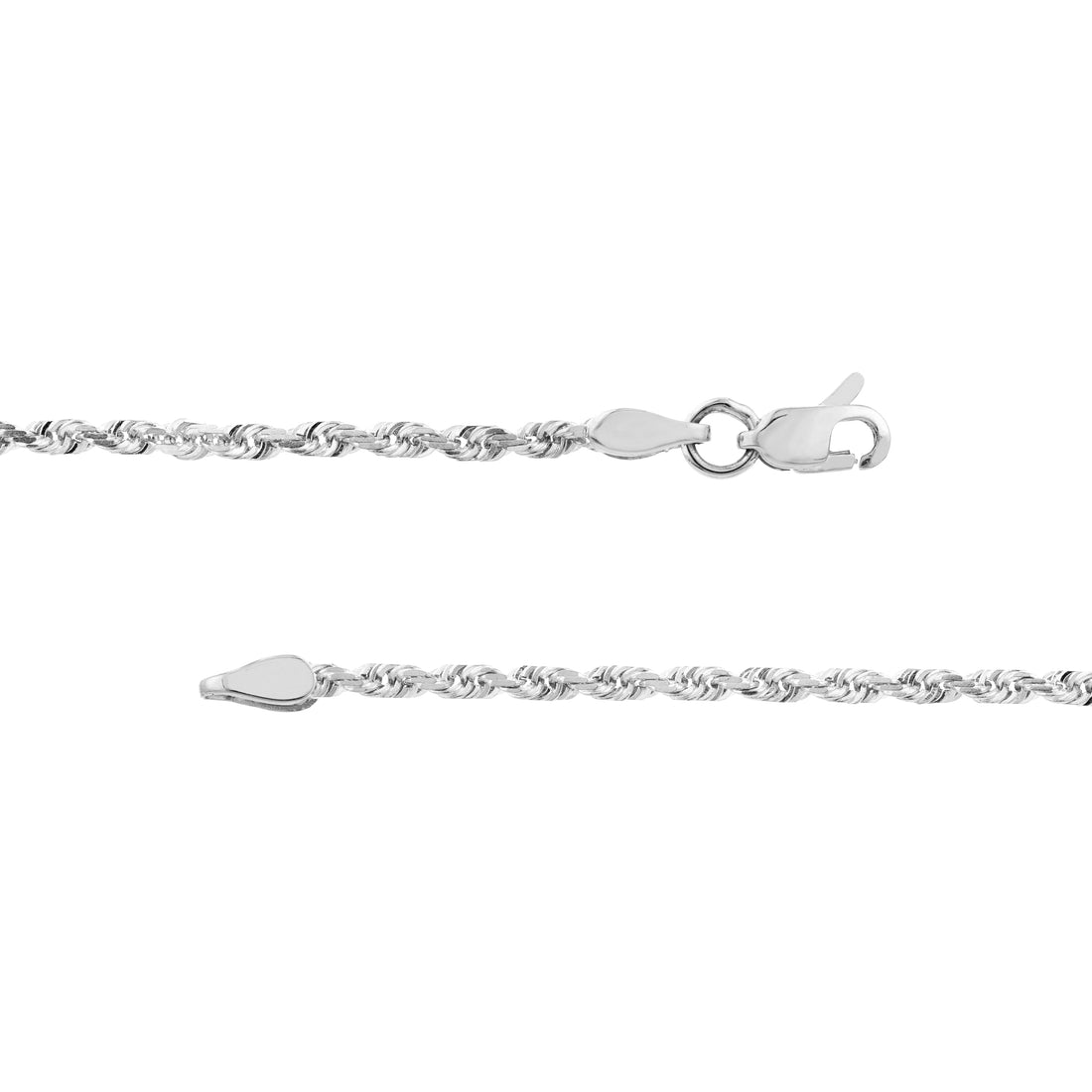 20" 2.15MM DIAMOND-CUT ROPE CHAIN NECKLACE | 10K WHITE GOLD | TM001588-10B - Brownlee Jewelers