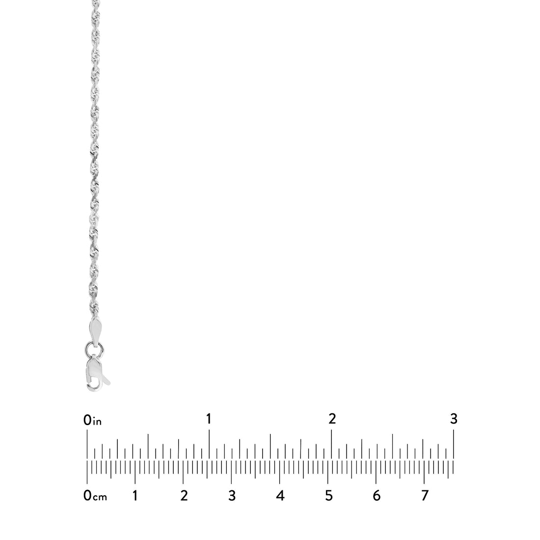 18" 2.15MM DIAMOND-CUT ROPE CHAIN NECKLACE | 10K WHITE GOLD | TM001588-10B - Brownlee Jewelers