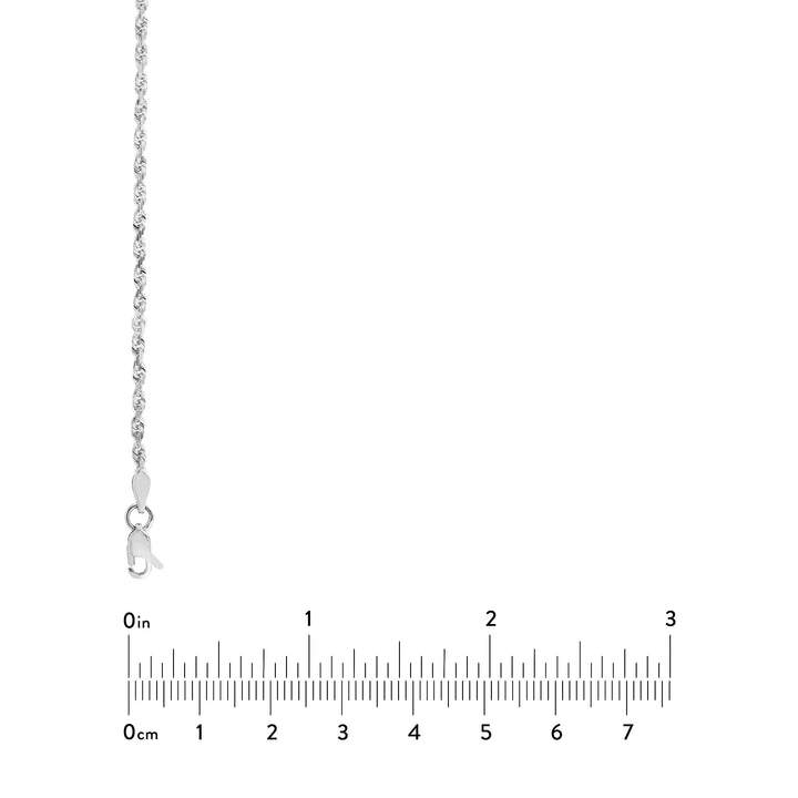18" 2.15MM DIAMOND-CUT ROPE CHAIN NECKLACE | 10K WHITE GOLD | TM001588-10B - Brownlee Jewelers