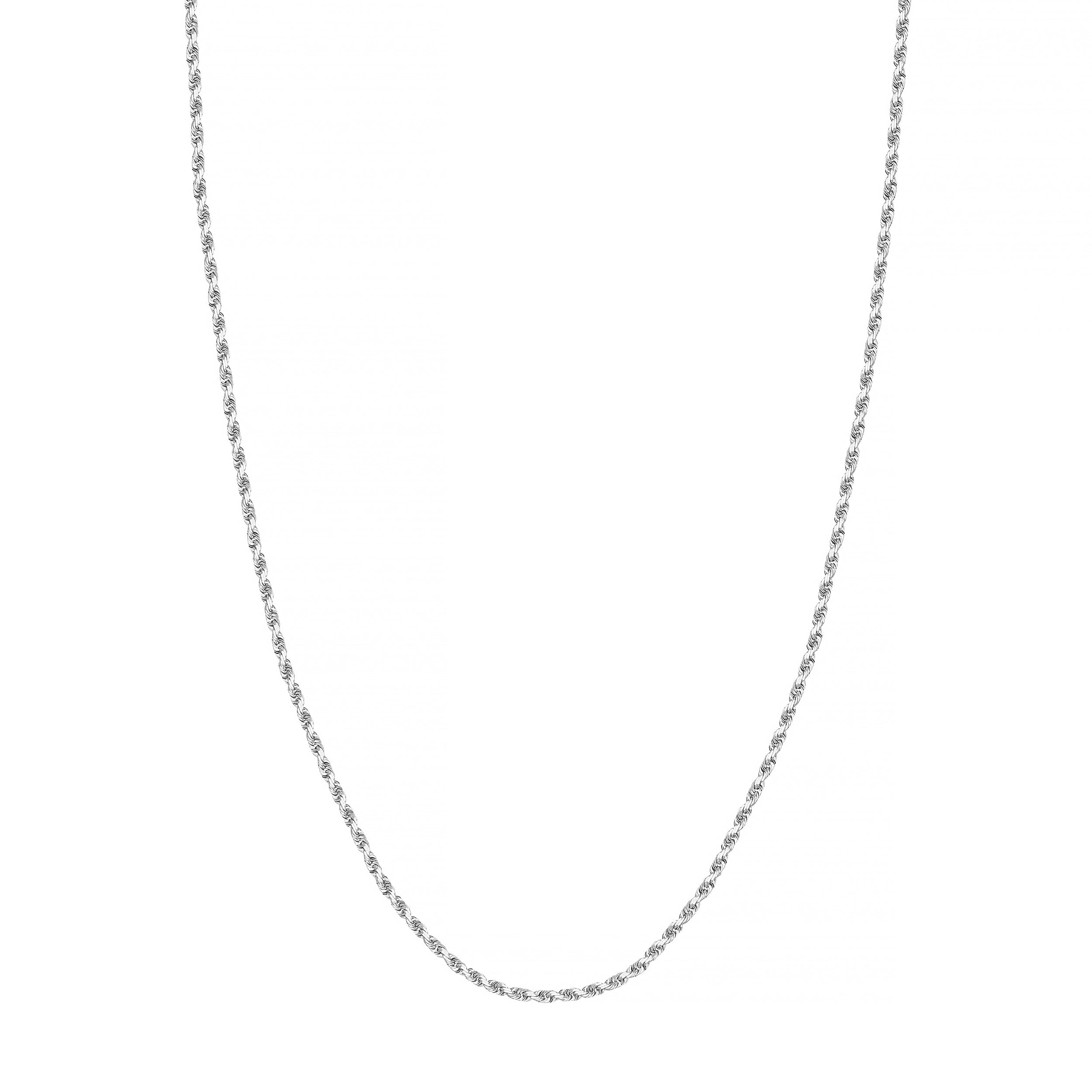 20" 2.15MM DIAMOND-CUT ROPE CHAIN NECKLACE | 10K WHITE GOLD | TM001588-10B - Brownlee Jewelers
