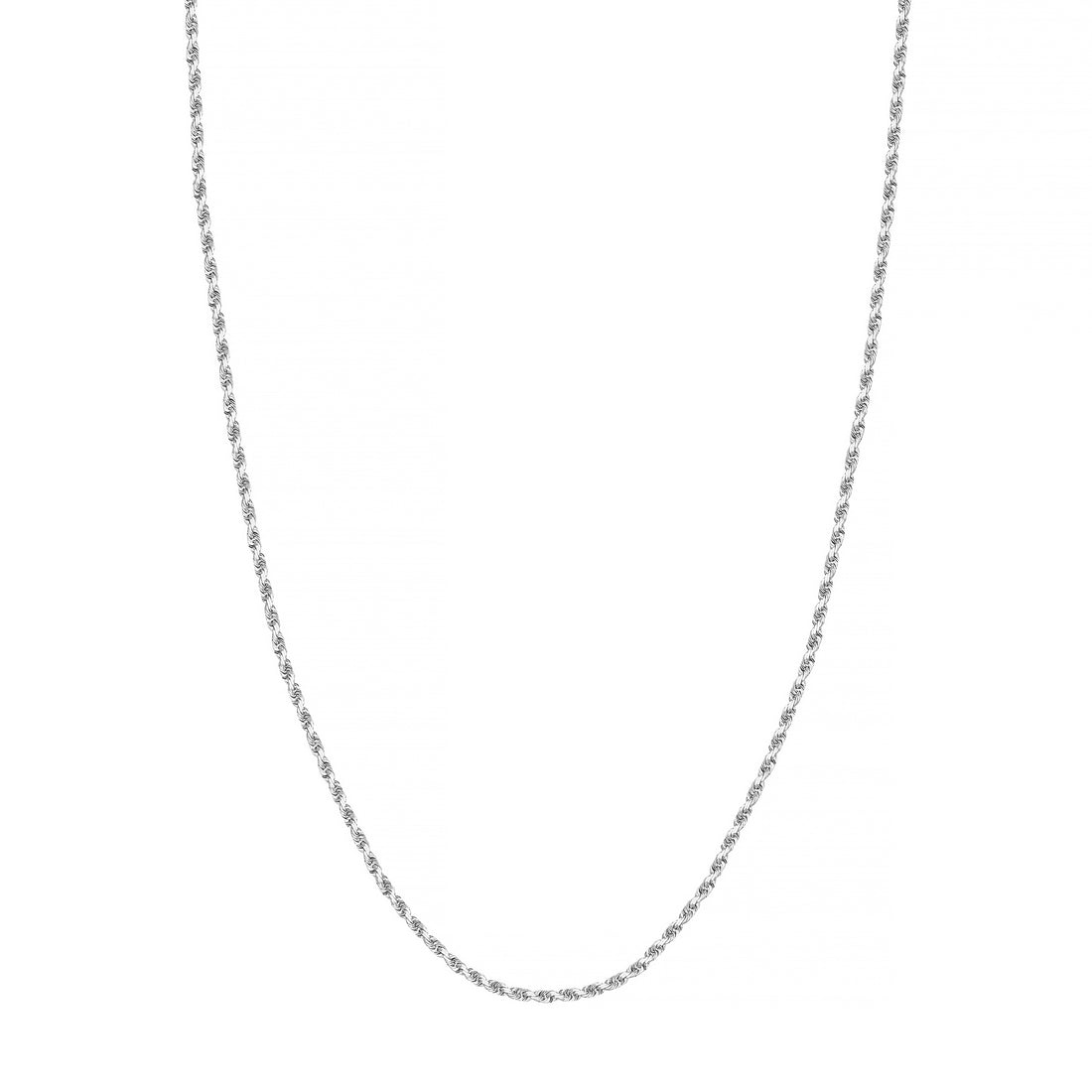 20" 2.15MM DIAMOND-CUT ROPE CHAIN NECKLACE | 10K WHITE GOLD | TM001588-10B - Brownlee Jewelers