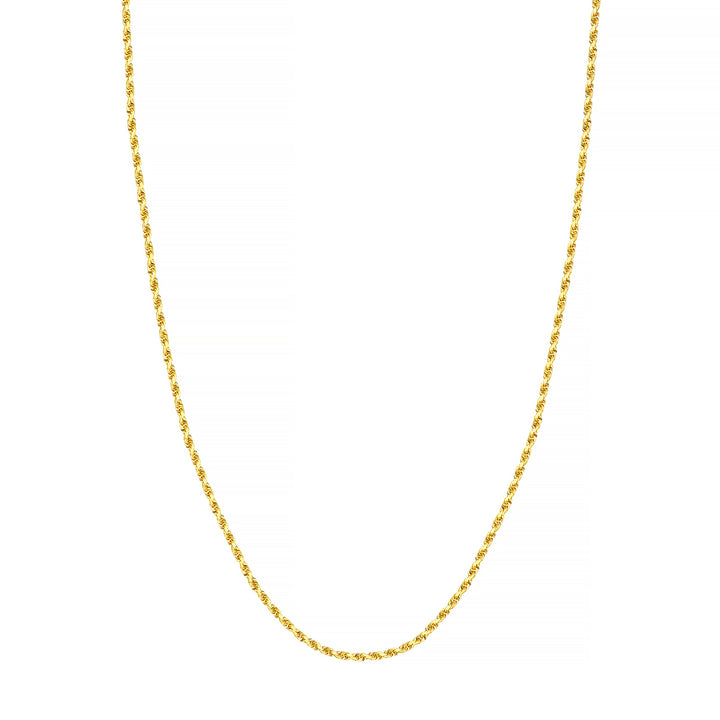 18" 2.15MM DIAMOND-CUT ROPE CHAIN NECKLACE | 10K YELLOW GOLD | TM001588-10Y - Brownlee Jewelers