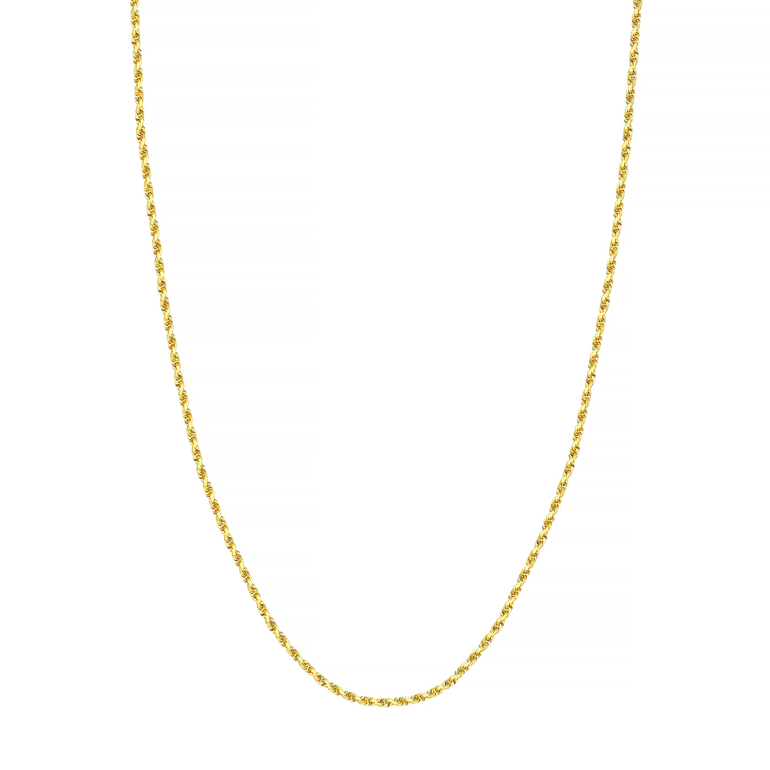 20" 2.15MM DIAMOND-CUT ROPE CHAIN NECKLACE | 10K YELLOW GOLD | TM001588-10Y - Brownlee Jewelers