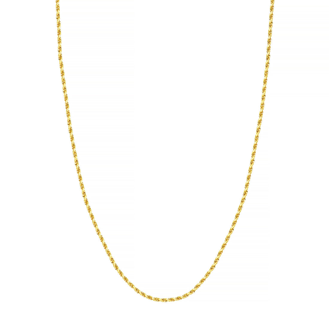 20" 2.15MM DIAMOND-CUT ROPE CHAIN NECKLACE | 10K YELLOW GOLD | TM001588-10Y - Brownlee Jewelers