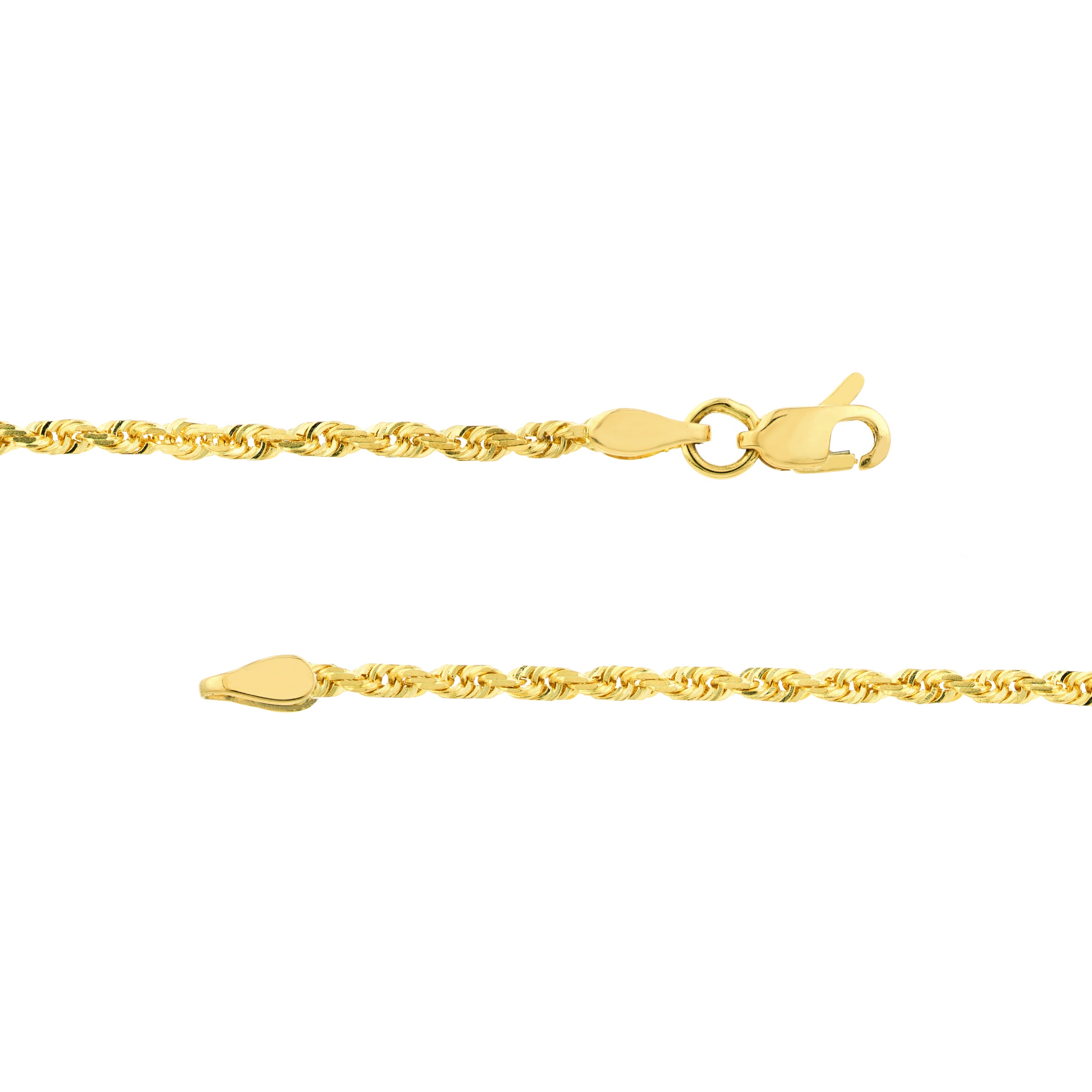 20" 2.15MM DIAMOND-CUT ROPE CHAIN NECKLACE | 10K YELLOW GOLD | TM001588-10Y - Brownlee Jewelers