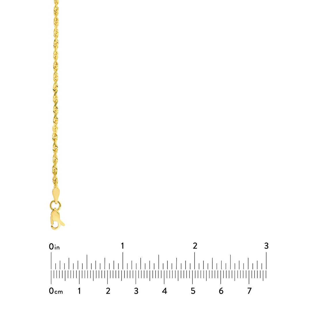 18" 2.15MM DIAMOND-CUT ROPE CHAIN NECKLACE | 10K YELLOW GOLD | TM001588-10Y - Brownlee Jewelers