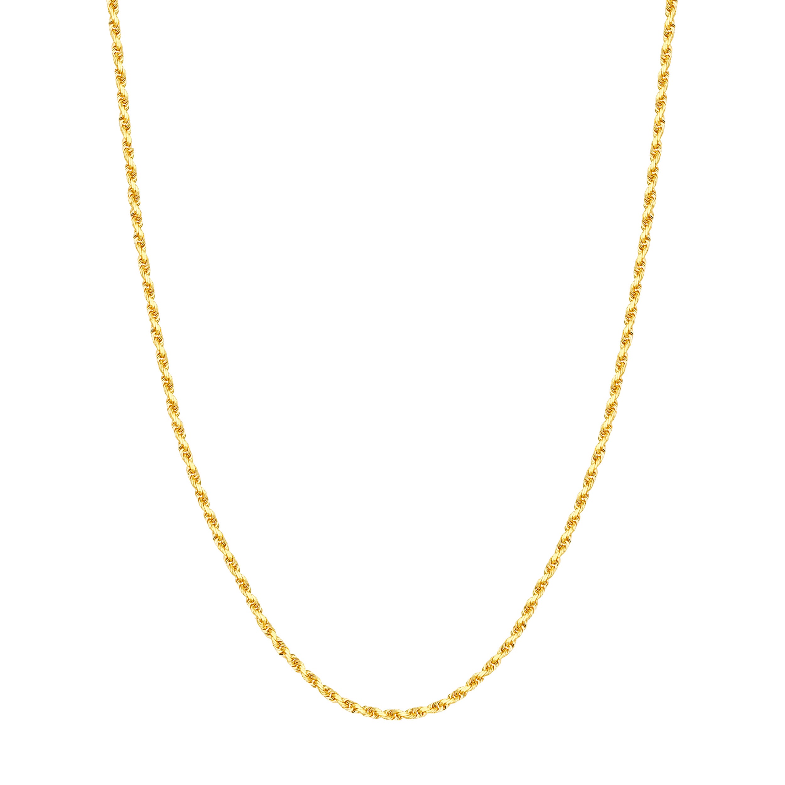 22" 3MM DIAMOND-CUT ROPE CHAIN NECKLACE | 10K YELLOW GOLD | TM001591-10Y - Brownlee Jewelers