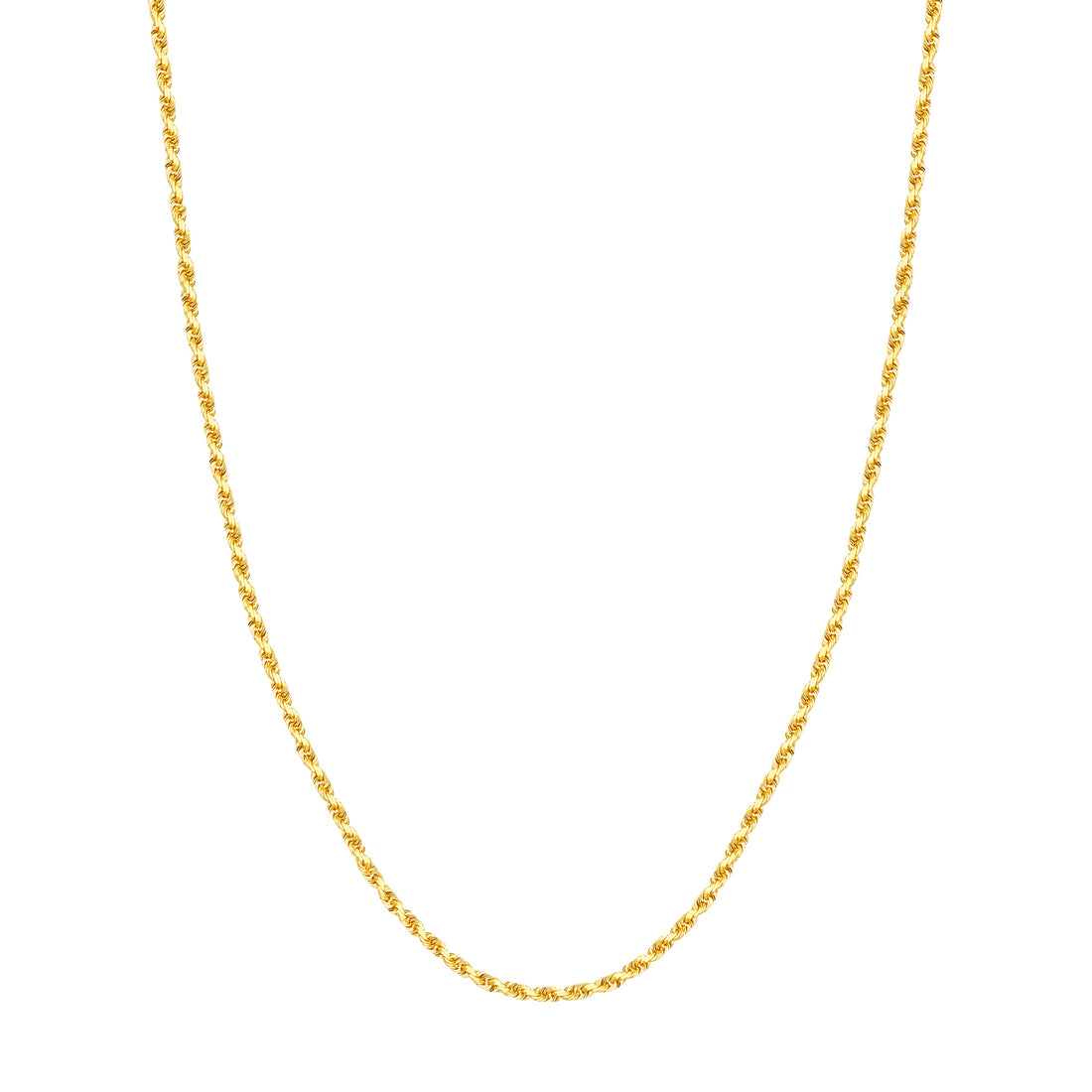 22" 3MM DIAMOND-CUT ROPE CHAIN NECKLACE | 10K YELLOW GOLD | TM001591-10Y - Brownlee Jewelers