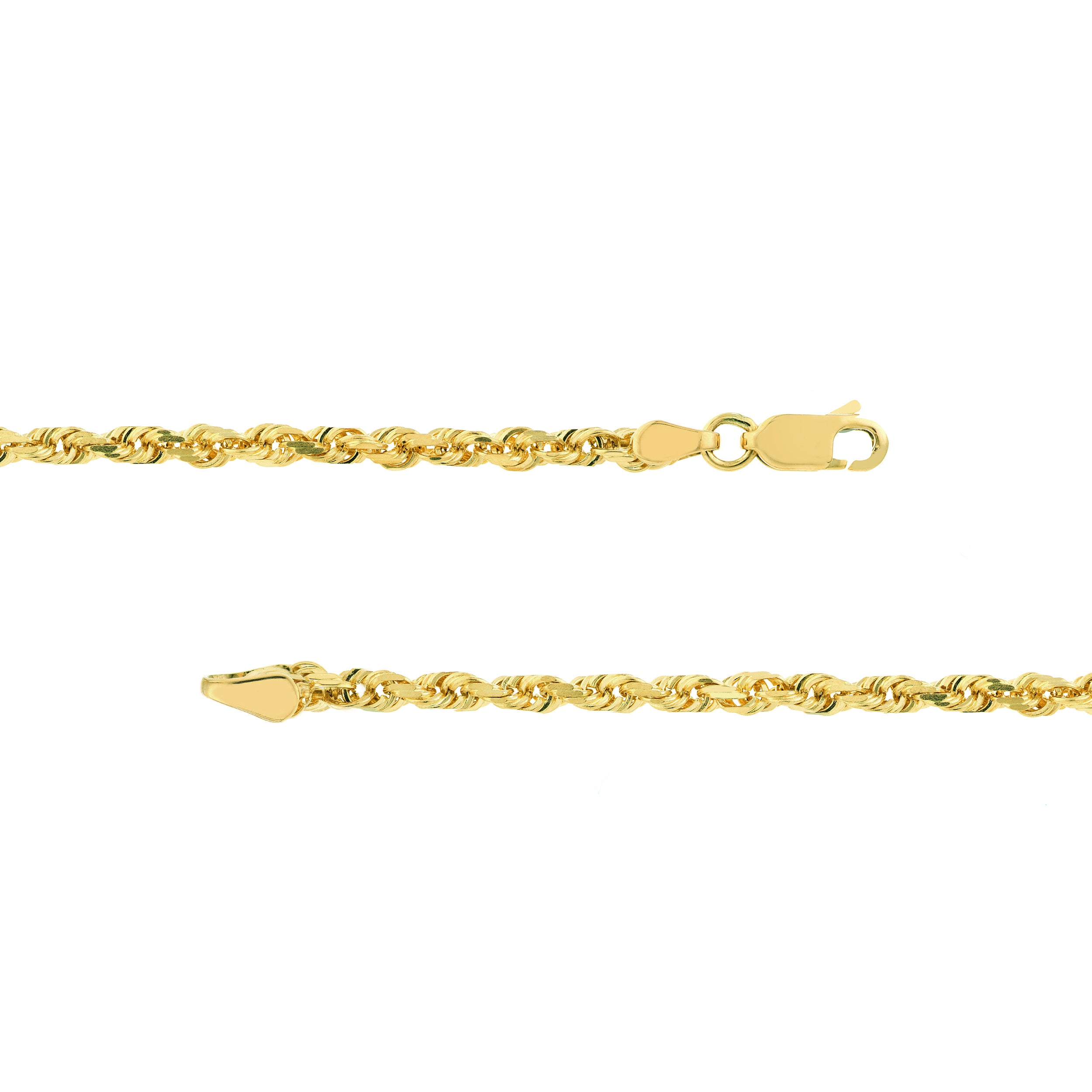 20" 3MM DIAMOND-CUT ROPE CHAIN NECKLACE | 10K YELLOW GOLD | TM001591-10Y - Brownlee Jewelers