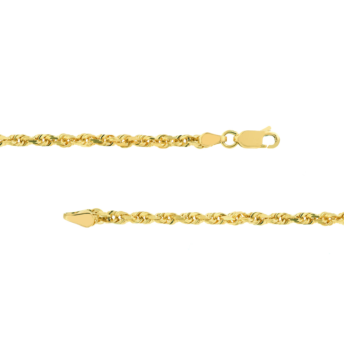 22" 3MM DIAMOND-CUT ROPE CHAIN NECKLACE | 10K YELLOW GOLD | TM001591-10Y - Brownlee Jewelers