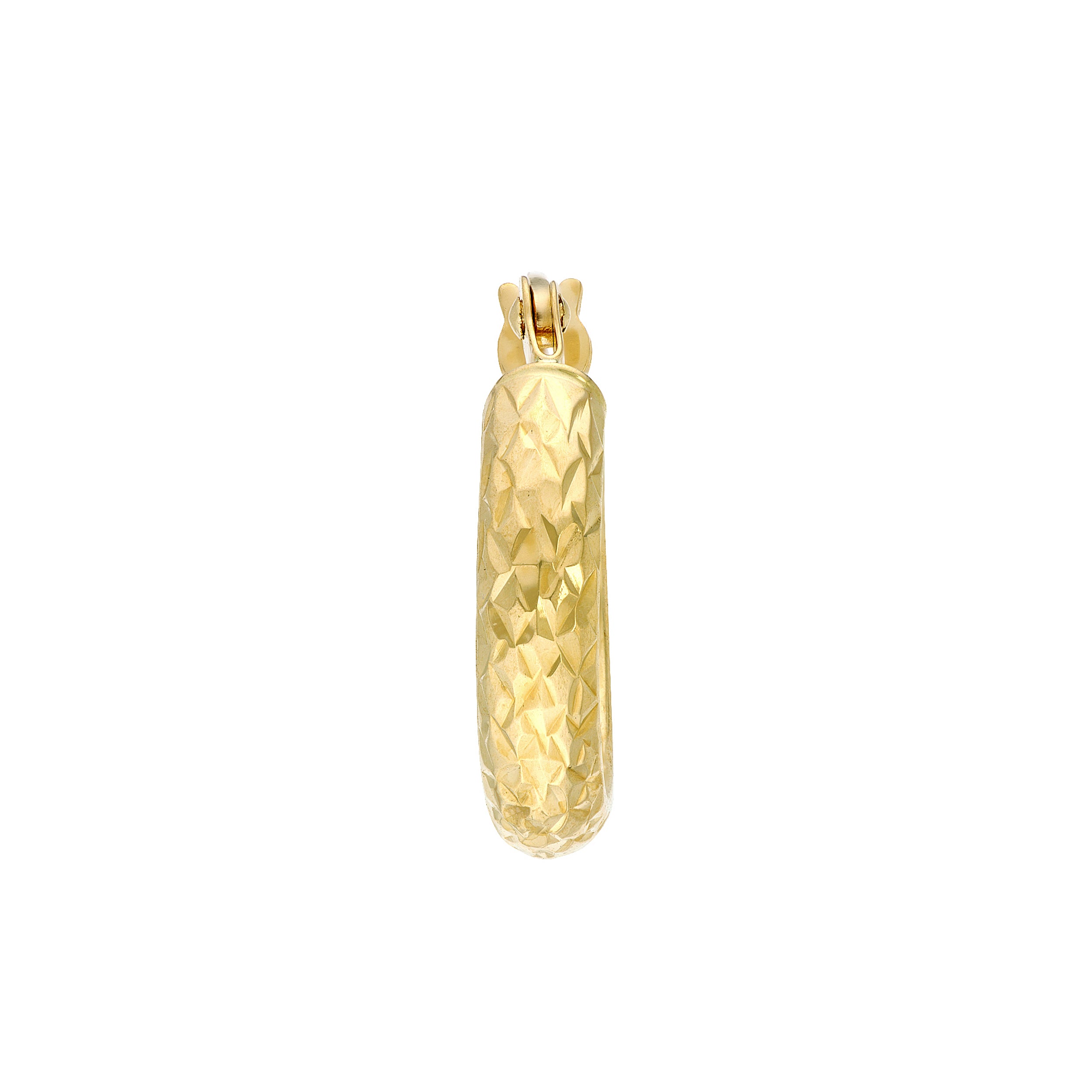 3MM X 15MM DIAMOND-CUT HOOP EARRINGS | 10K YELLOW GOLD | TM001748-10Y - Brownlee Jewelers