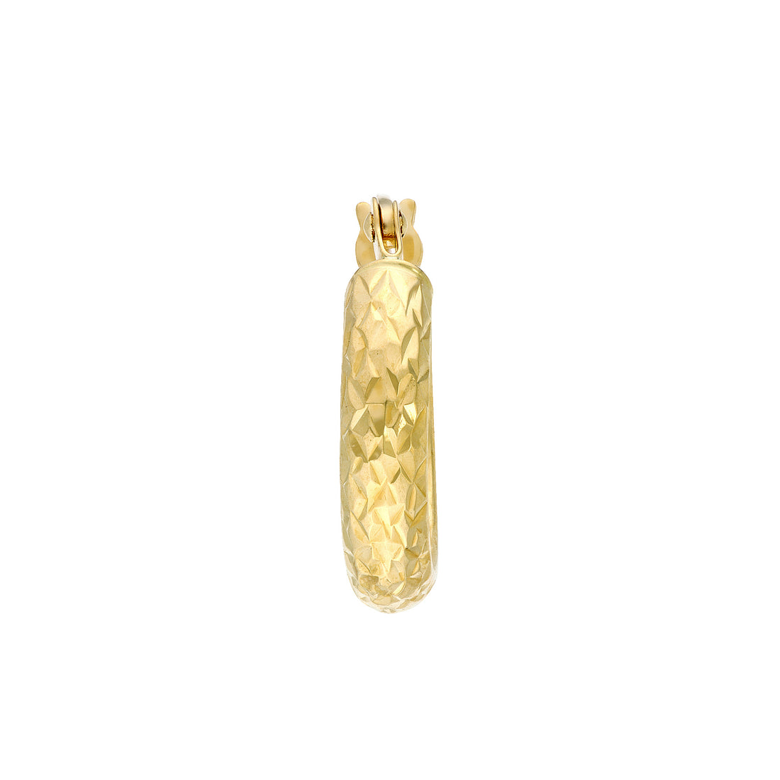 3MM X 15MM DIAMOND-CUT HOOP EARRINGS | 10K YELLOW GOLD | TM001748-10Y - Brownlee Jewelers