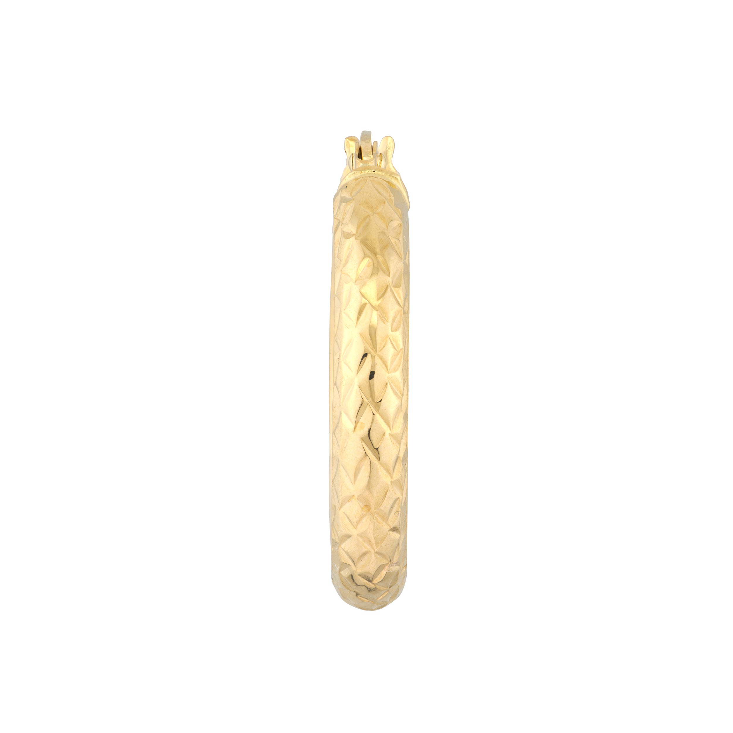 3MM X 20MM DIAMOND-CUT HOOP EARRINGS | 10K YELLOW GOLD | TM001749-10Y - Brownlee Jewelers